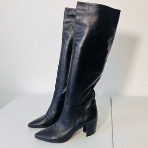 PRADA Authentic Buttery Soft Calf High Leather Boots 38